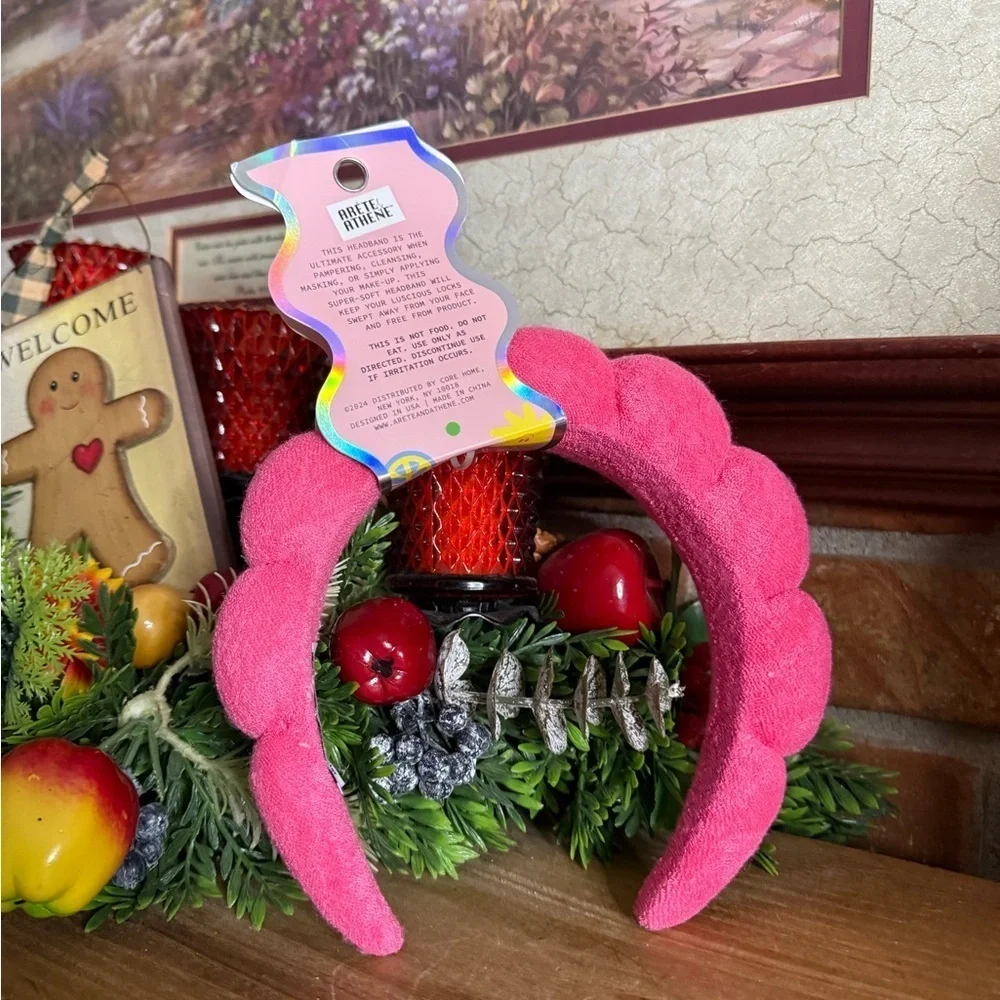 Spa Terry Cloth Bubble Pink Headband NWT